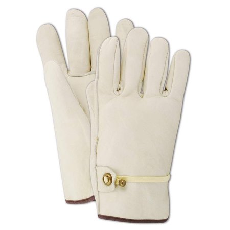 MAGID RoadMaster Unlined Grain Leather Drivers Gloves, Straight Thumb, M, 12PK B540-M